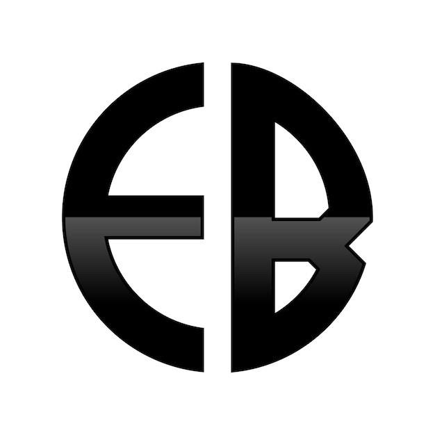El logotipo inicial EB en forma de círculo