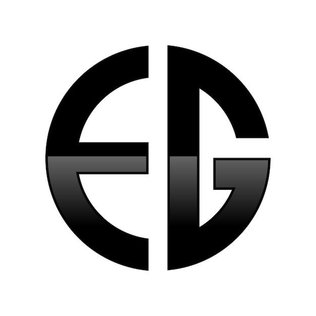 El logotipo inicial de EG en forma de círculo