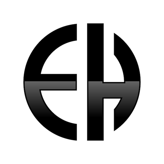 El logotipo inicial de EH en forma de círculo