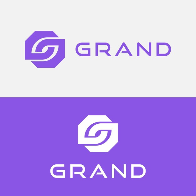 El logotipo inicial G se puede utilizar para el logotipo de tecnología empresarial en forma de icono de conexión de red de datos
