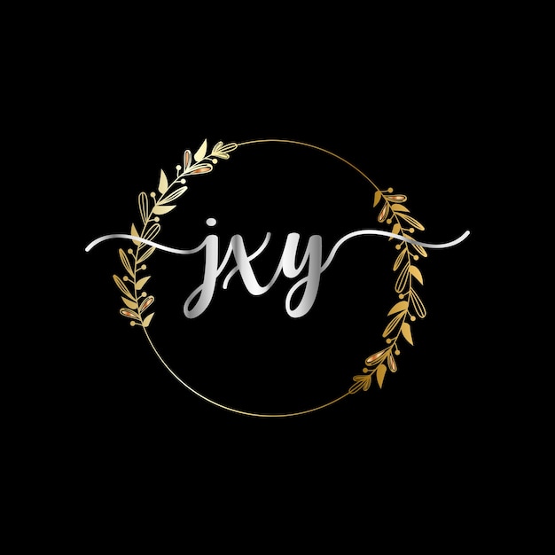 Logotipo inicial JXY para evento de celebración, boda, tarjeta de felicitación, invitación Plantilla vectorial