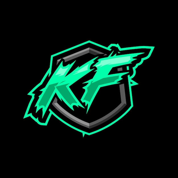 Logotipo inicial de kf gaming