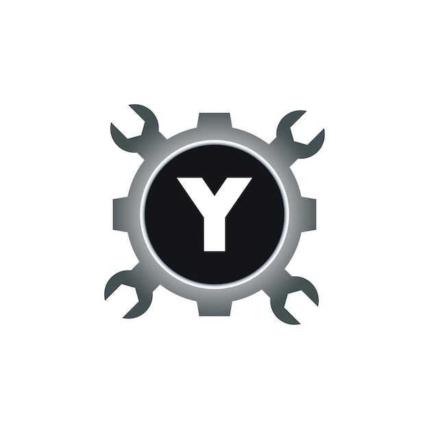 Logotipo inicial de la letra y automotriz con diseño de marca creativa
