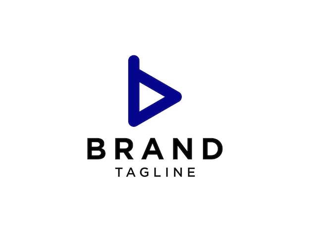 Logotipo inicial de la letra B. Estilo lineal geométrico aislado sobre fondo blanco.