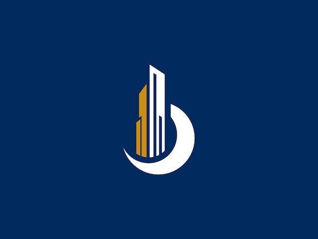 Logotipo inicial de la letra B en el vector para la construcción de viviendas inmobiliarias y otros