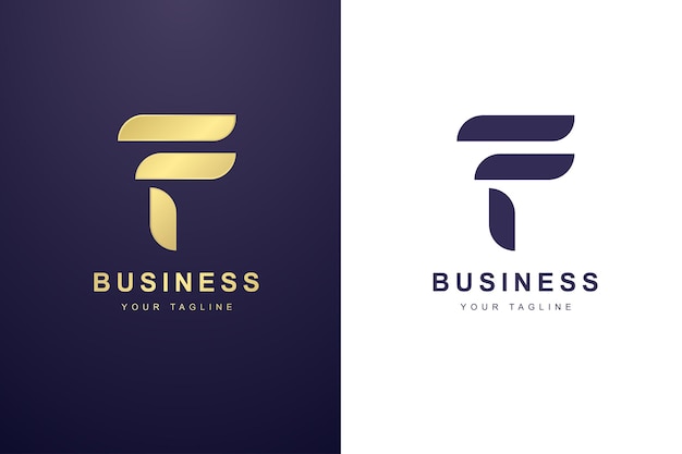 Vector logotipo inicial de la letra f para empresas o empresas de medios.