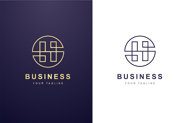 Logotipo inicial de la letra H para empresas o empresas de medios.