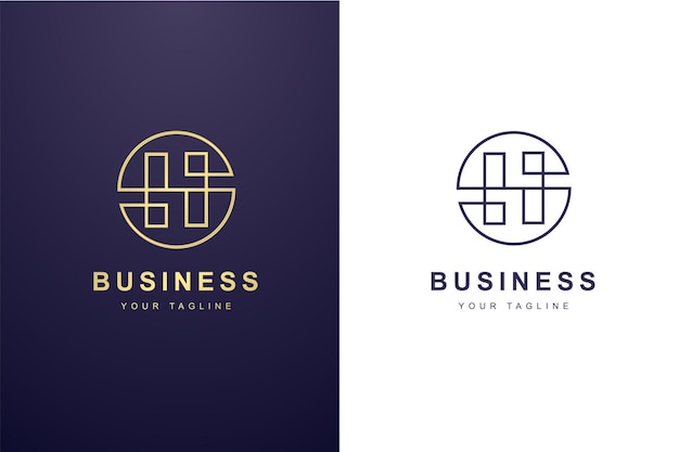 Logotipo inicial de la letra h para empresas o empresas de medios.