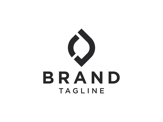 Logotipo inicial de la letra J. Línea con combinación de flecha hacia arriba aislada sobre fondo blanco.