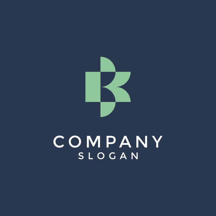 Vector logotipo inicial de letra moderna bk o kb.