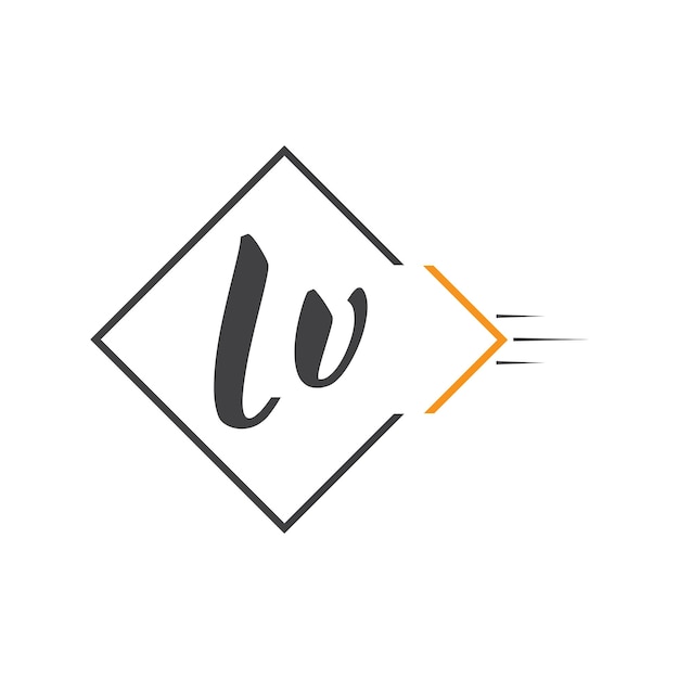 Logotipo inicial de letra monograma con diseño de estilo cuadrado