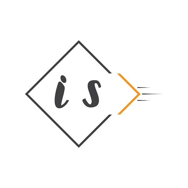 Logotipo inicial de letra monograma con diseño de estilo cuadrado