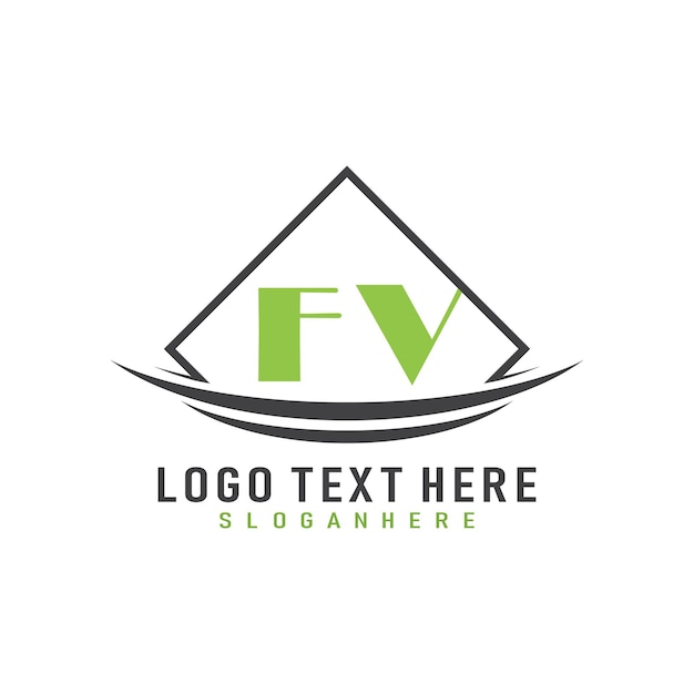 Logotipo inicial de letra monograma con diseño de estilo cuadrado
