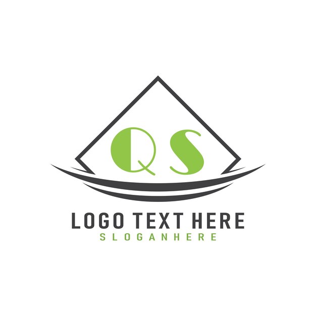 Logotipo inicial de letra monograma con diseño de estilo cuadrado