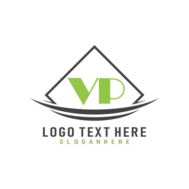 Logotipo inicial de letra monograma con diseño de estilo cuadrado