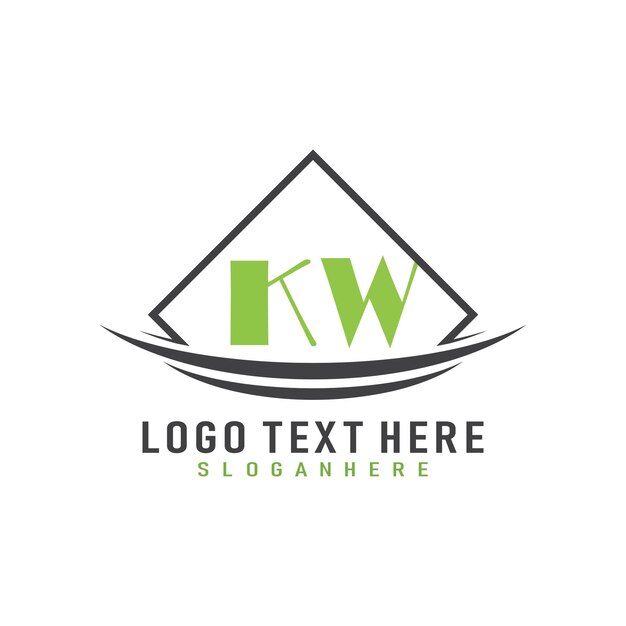 Logotipo inicial de letra monograma con diseño de estilo cuadrado
