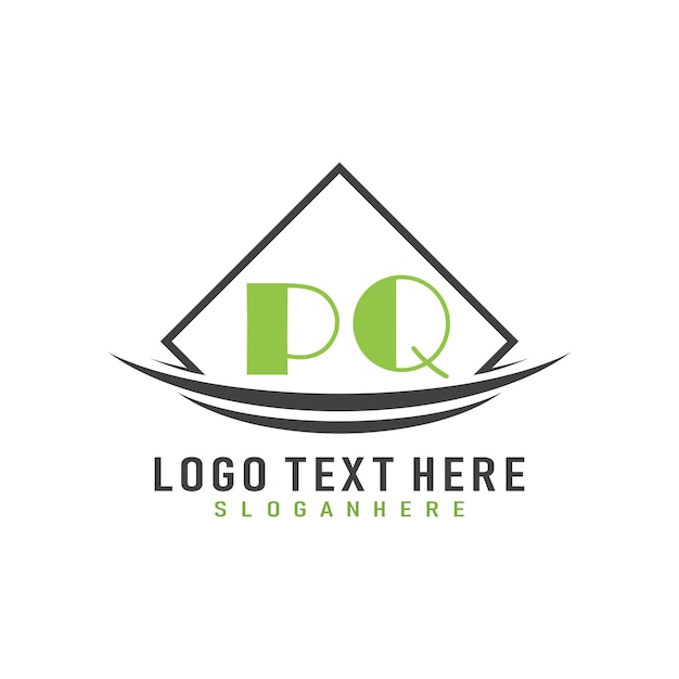 Logotipo inicial de letra monograma con diseño de estilo cuadrado