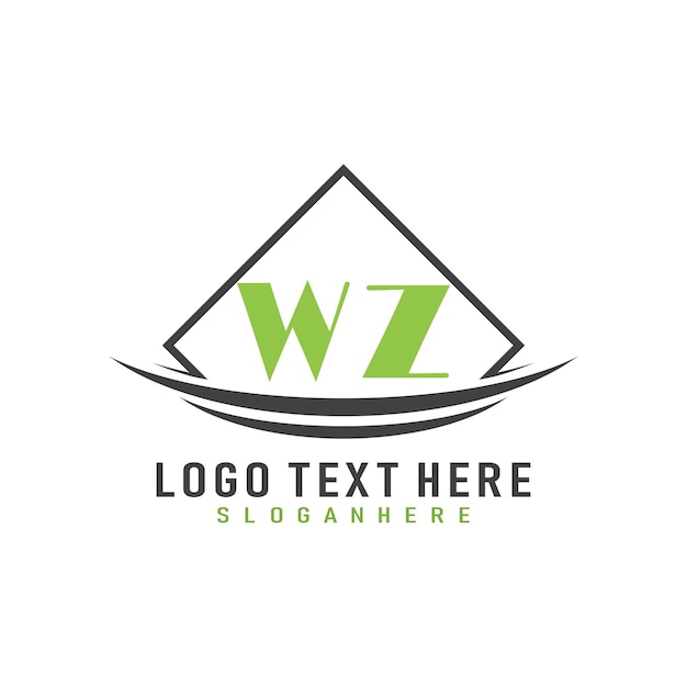 Logotipo inicial de letra monograma con diseño de estilo cuadrado