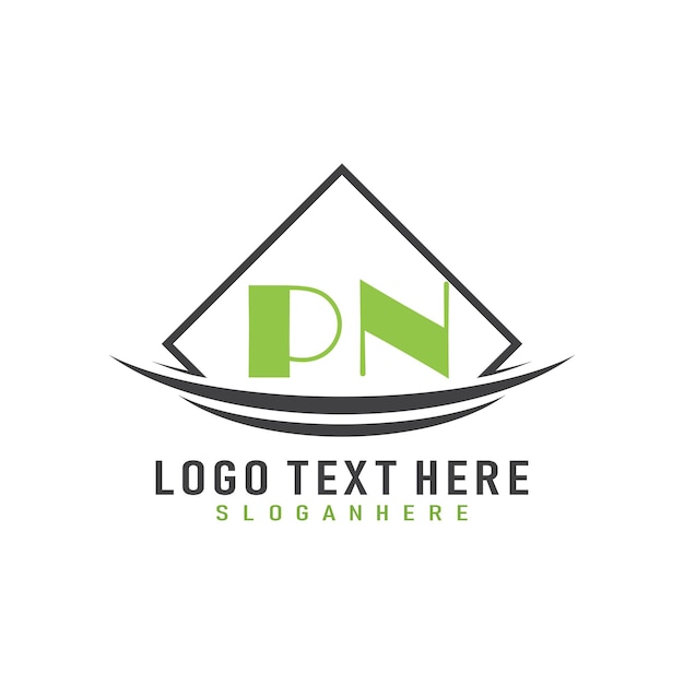 Logotipo inicial de letra monograma con diseño de estilo cuadrado