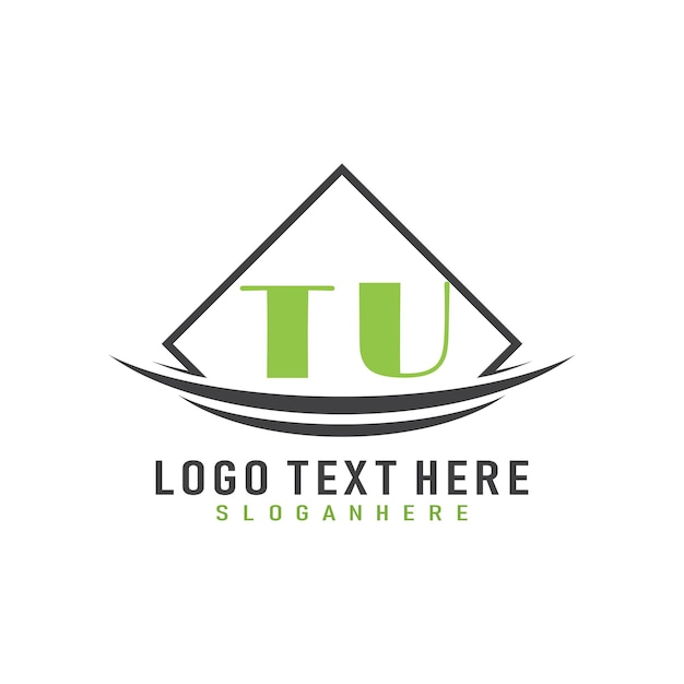 Logotipo inicial de letra monograma con diseño de estilo cuadrado
