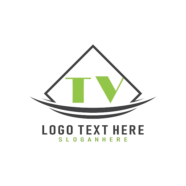 Logotipo inicial de letra monograma con diseño de estilo cuadrado