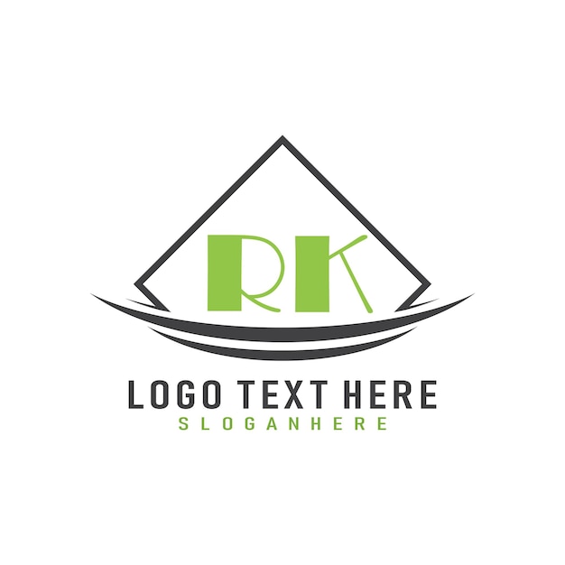 Logotipo inicial de letra monograma con diseño de estilo cuadrado