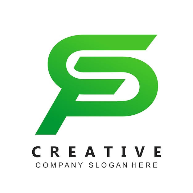 Logotipo inicial de la letra PS con plantilla vectorial de tipografía de negocios modernos creativos