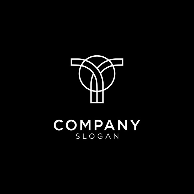 Vector logotipo inicial de la letra t o y