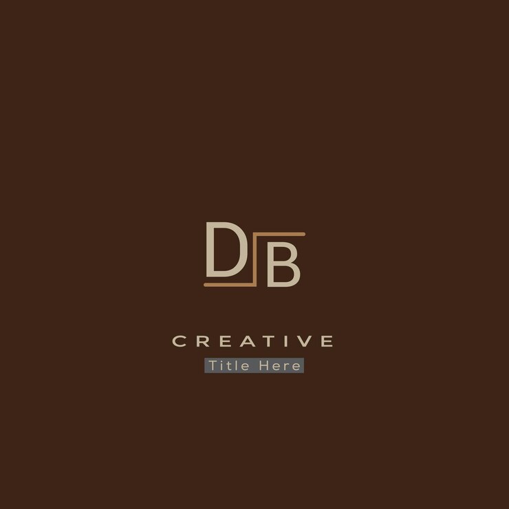 Vector el logotipo inicial de las letras elegantes modernas db