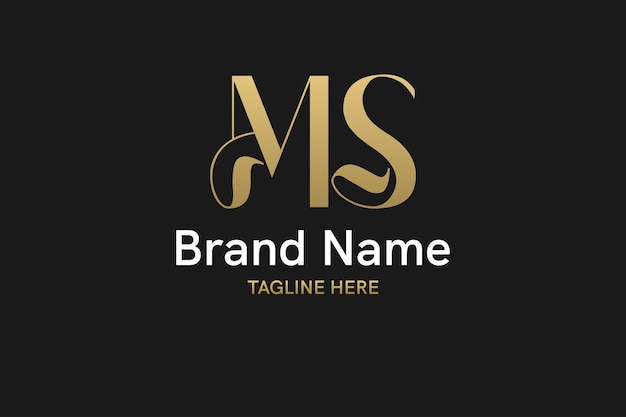 Logotipo inicial de MD y AD en estilo geométrico