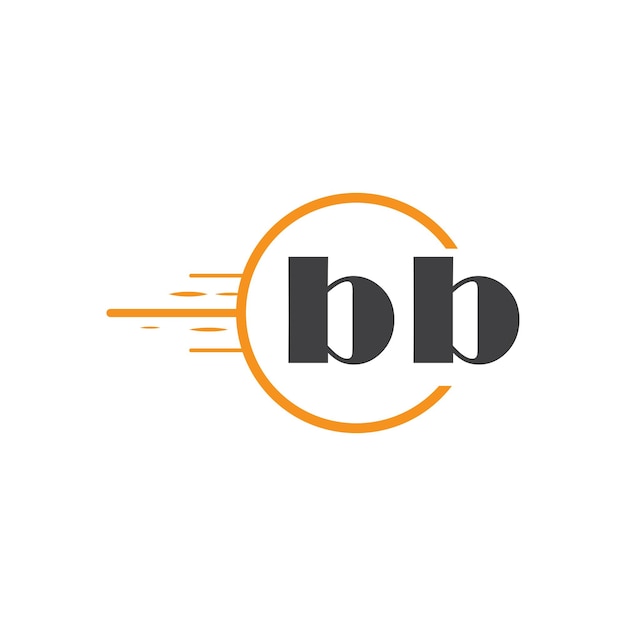 logotipo inicial de monograma bb con diseño de estilo de círculo