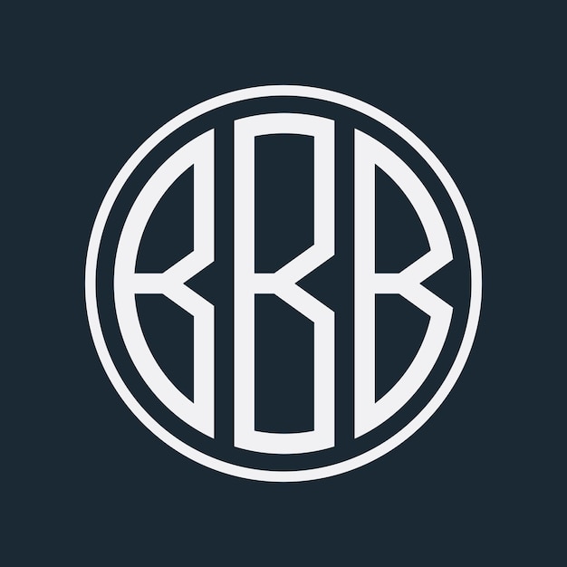 Logotipo inicial de monograma BBB con diseño de estilo círculo