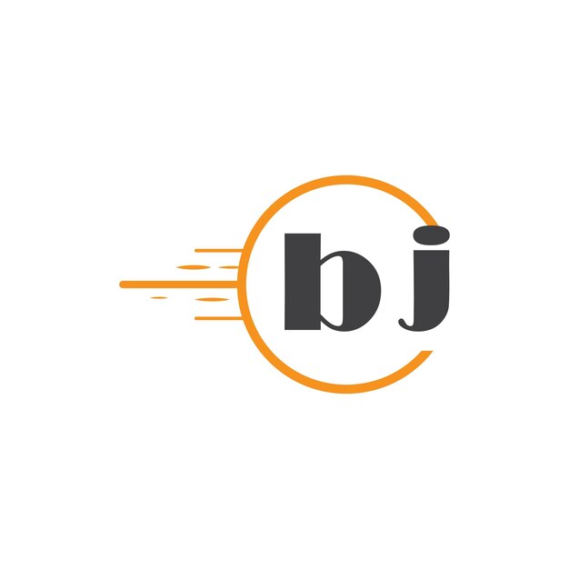 El logotipo inicial del monograma bj con diseño de estilo círculo