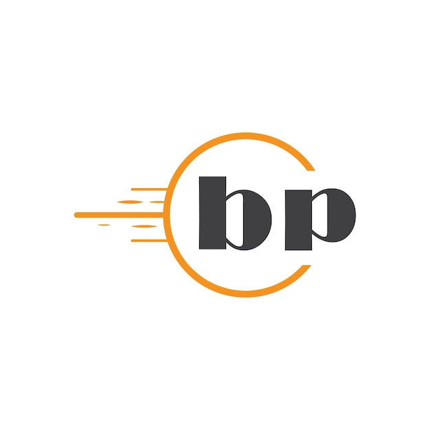 Logotipo inicial de monograma bp con diseño de estilo círculo