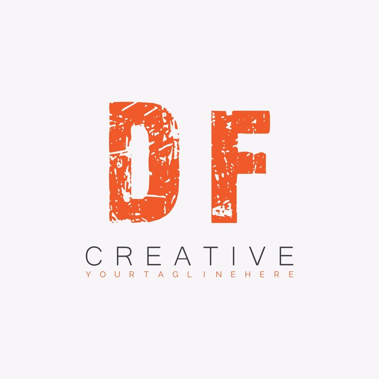 Vector logotipo inicial de monograma df con diseño creativo de letras