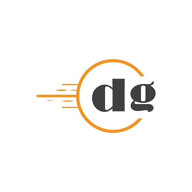 Logotipo inicial de monograma dg con diseño de estilo círculo