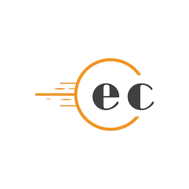 logotipo inicial de monograma con diseño de estilo de círculo