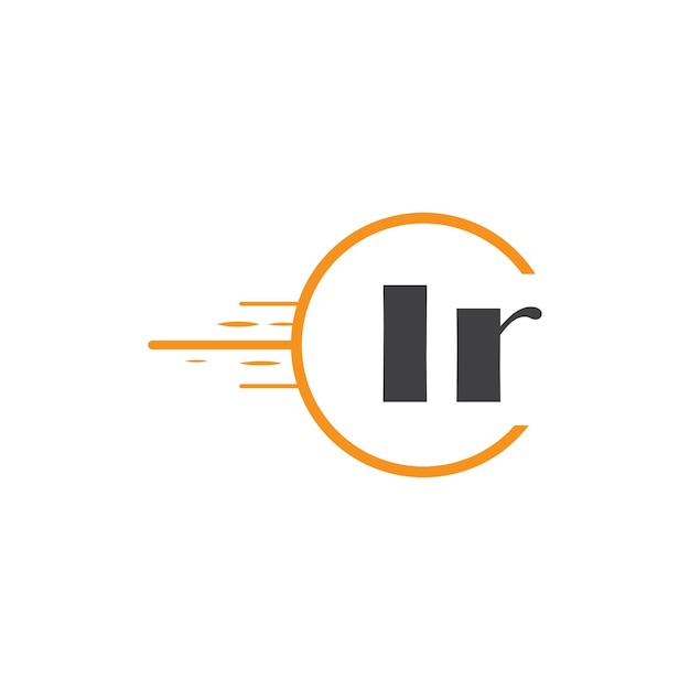 Logotipo inicial de monograma con diseño de estilo círculo