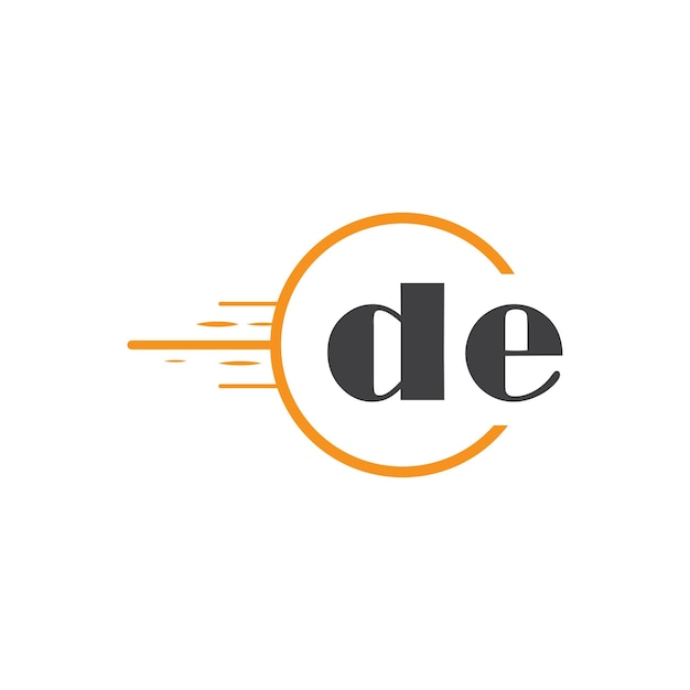 logotipo inicial de monograma con diseño de estilo de círculo