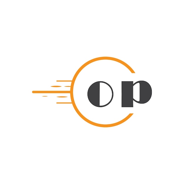 logotipo inicial de monograma con diseño de estilo de círculo