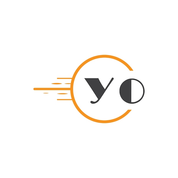 El logotipo inicial del monograma con diseño de estilo círculo