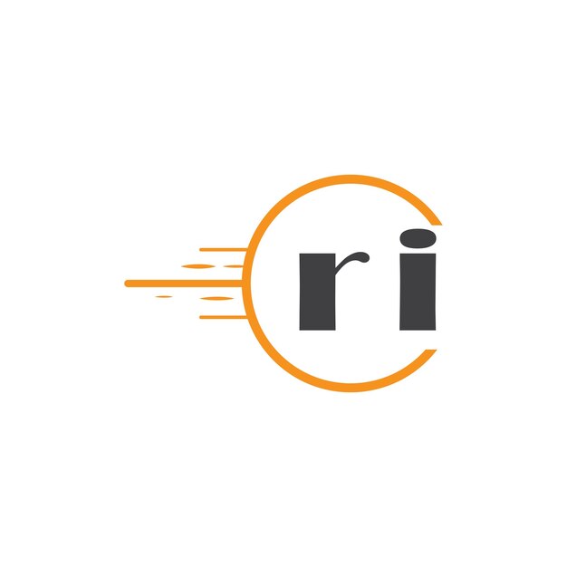 logotipo inicial de monograma con diseño de estilo de círculo