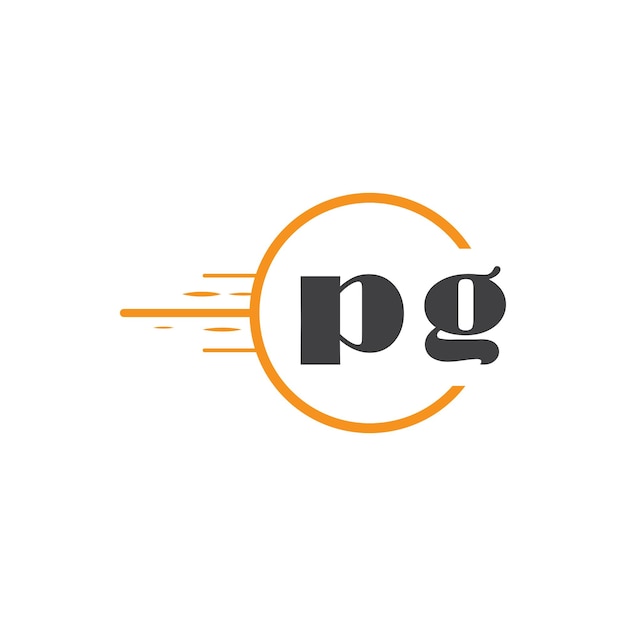 Logotipo inicial de monograma con diseño de estilo círculo