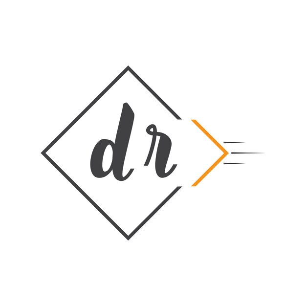 logotipo inicial de monograma con diseño de estilo cuadrado