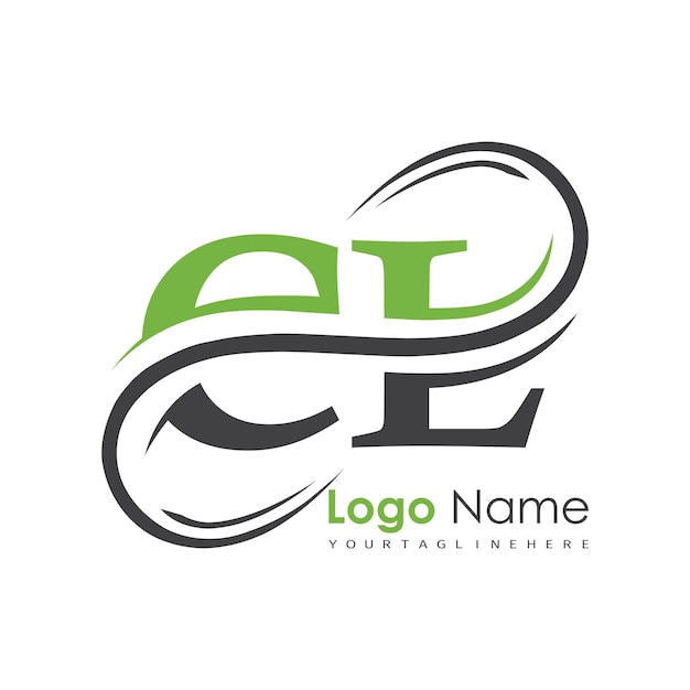logotipo inicial del monograma con diseño de estilo de letra