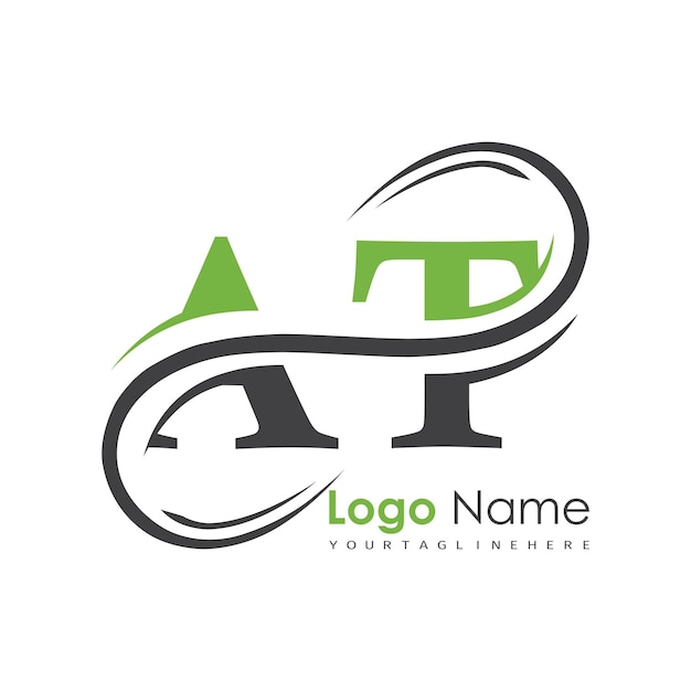 logotipo inicial del monograma con diseño de estilo de letra
