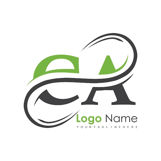 logotipo inicial del monograma con diseño de estilo de letra
