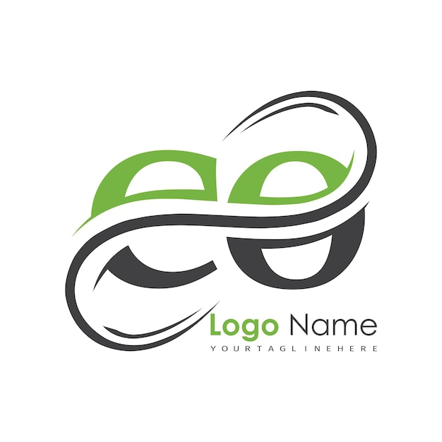 logotipo inicial del monograma con diseño de estilo de letra