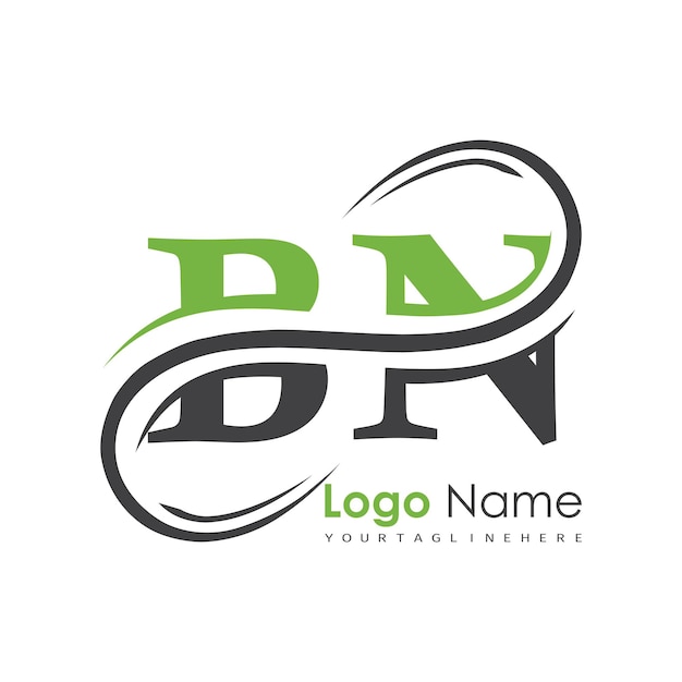 logotipo inicial del monograma con diseño de estilo de letra