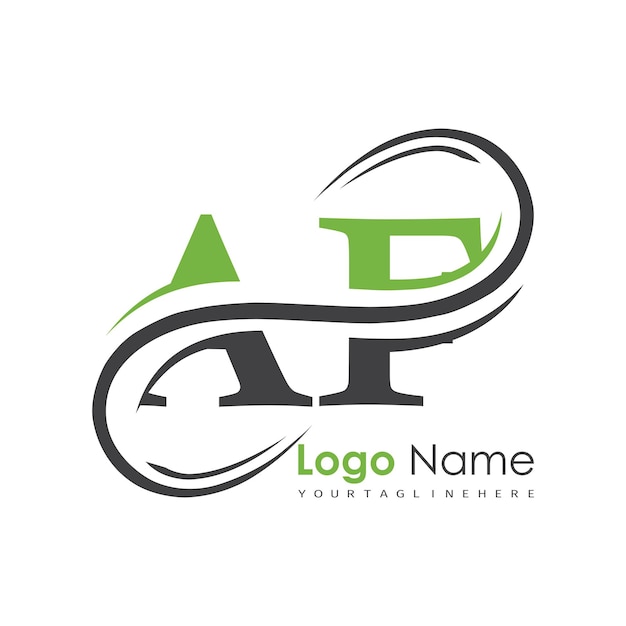 logotipo inicial del monograma con diseño de estilo de letra